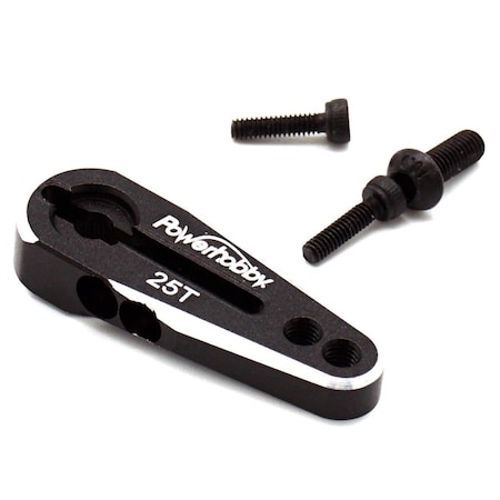 Power Hobby 25T Aluminum Clamping Servo Horn, Black PHBPHS1429BLACK